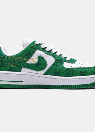 Кроссовки женские louis vuitton x nike air force 1 low green