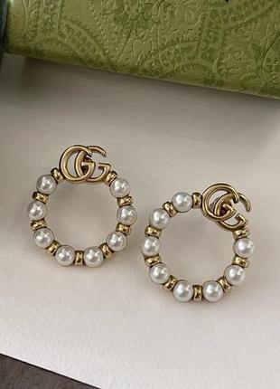 Сережки gucci з фірмовим пакуванням