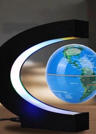 Глобус світлодіодний true sight світильник із магнітною левітацією у формі мапи світу blue sfr-11-1