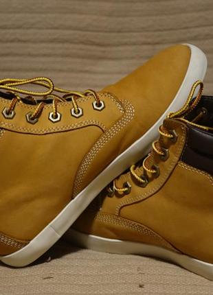 Культовые высокие кеды из натурального нубука карамельного цвета timberland сша 39 р. ( 25 см.)