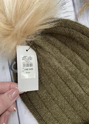 Нова зимова шапка на дівчинку 8-12 років river island3 фото