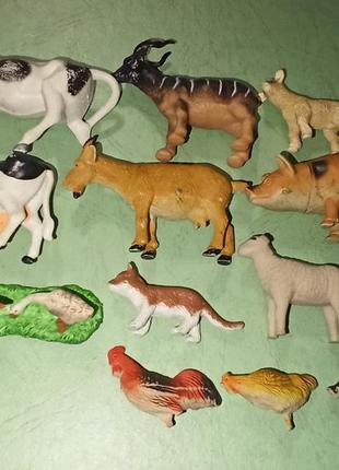 Набор домашних животных фигурка игрушка свинья корова овца коза