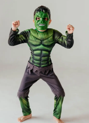 Костюм халк комбинезон и маска 116-146 см