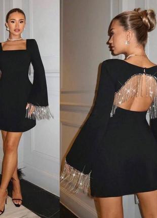Шикарна нарядна сукня 
розмірний ряд s,m,l,xl
колір чорний та молоко