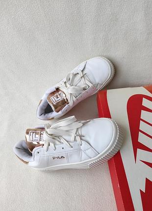 Сникерсы кожаные женские кроссовки fila оригинал р. 37,5 стелька 24 см3 фото