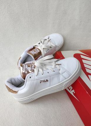 Сникерсы кожаные женские кроссовки fila оригинал р. 37,5 стелька 24 см2 фото