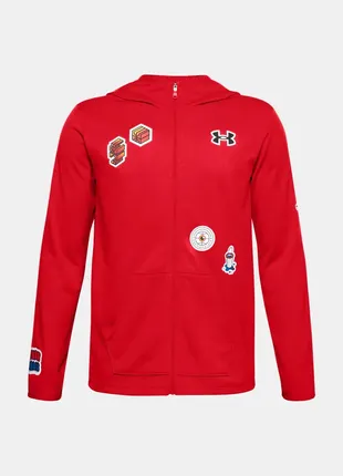 Спортивна кофта бомбер худі з капюшоном under armour hoops warmup jacket