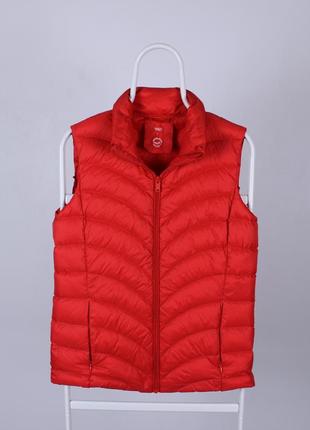 Пухова жилетка m&amp;s пух перо червона us 8 uk 12 eur 40 collection