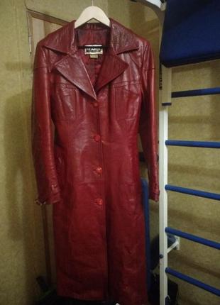 Escada кожаный плащ, натуральная кожа