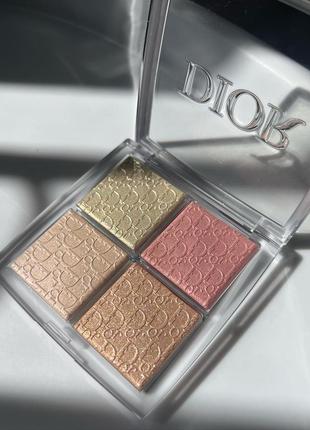 Dior backstage glow face palette highlight blush 004 палетка хайлайтеров диор хайлайтер бронзер румяна