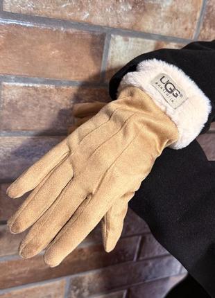 Рукавиці перчатки ugg нові коричневі чорні