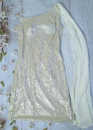 Нарядное вечернее платье в паетки от bella barnett указан m.