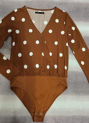 Боди в горох с длинным рукавом housе, s