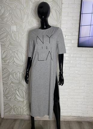 Трикотажное длинное платье туника atmosphere, xl