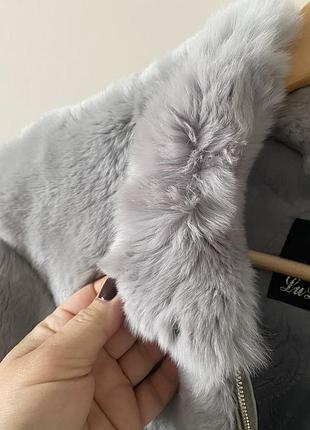 Хутряна жіноча сіра шубка, нова, хутро кролик