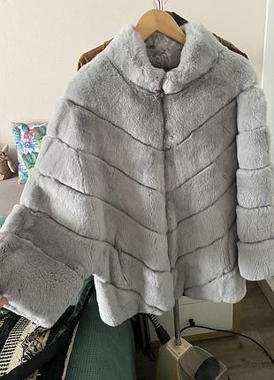 Хутряна жіноча сіра шубка, нова, хутро кролик
