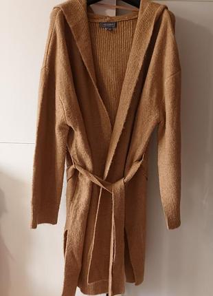 Прямая удлиненная кофта кардиган худи р. m/l primark оверсайз с капюшоном