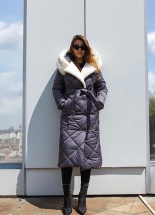Пальто женское зимнее с капюшоном