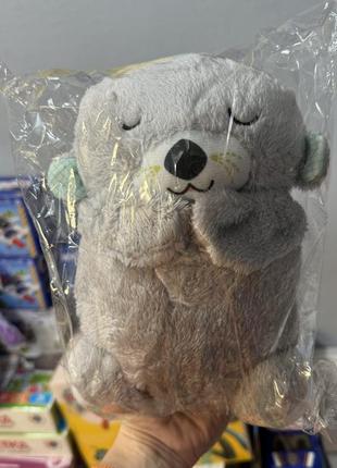 Игрушка дышащая выдра серая