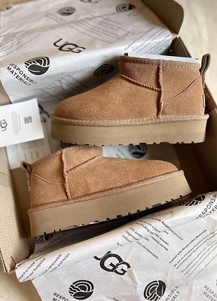 Ugg platform ultramini 3,5 cm душе красивые натуральные угги угги