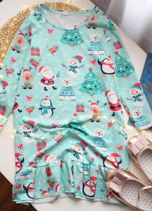 Сукня в новорічний принт