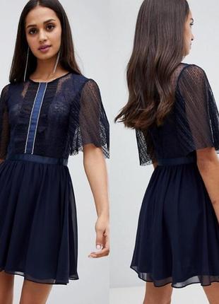 Платье asos с кружевом и отделкой камнями