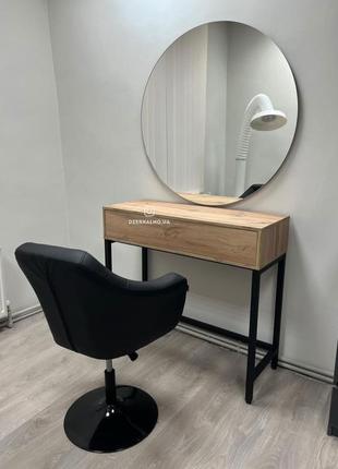 Зеркало круглое настенное, без подсветки