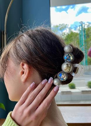 Краб для волос с камушками