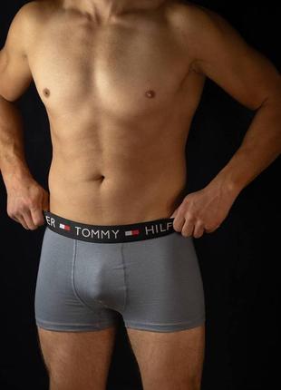 Набор мужских трусов с черной резинкой в стиле tommy hilfiger