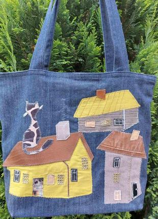 Сумка джинсовая ручная работа