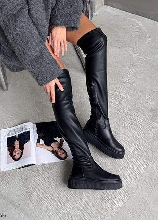 Стильні жіночі ботфорти демі/зима в наявності та під відшив 💛💙