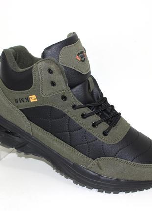 Зимові чоловічі спортивні черевики великих розмірів колір хаккі