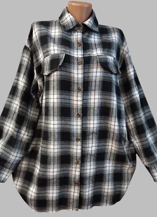 Теплая рубашка батал женская.