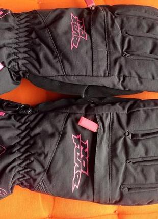 Рукавички жіночі гірськолижні no fear(usa).колір чорний з рожевий.розмір l..на наш 7,5-8,5.