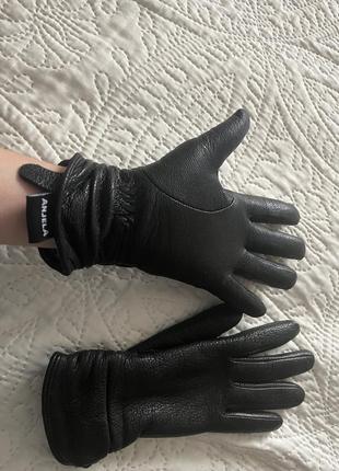 Кожаные перчатки ❄️ зима