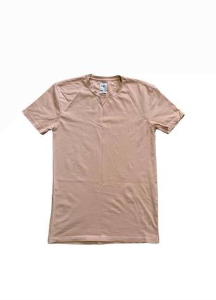 Футболка zara классическая пастельная розовая s m