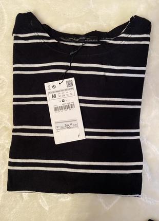 Zara лонг коротенький в полоску