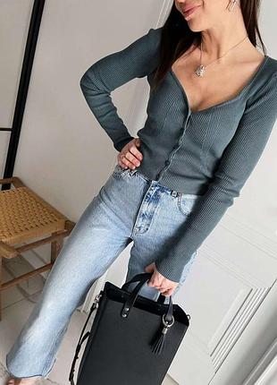 Кардиган в рубчик h&m