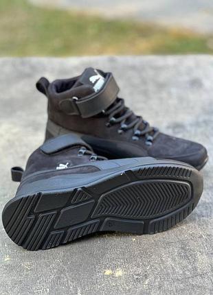 Зимние ботинки puma черные4 фото