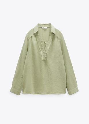 Лляна сорочка zara