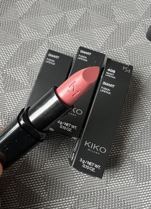 Нюдова поживна кремова помада kiko milano smart 406