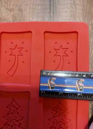 Силіконова форма для печива шоколаду новорічна3 фото