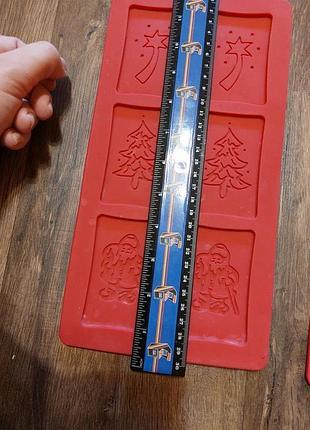 Силіконова форма для печива шоколаду новорічна4 фото