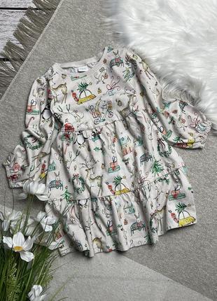 Коттоновое новогоднее платье