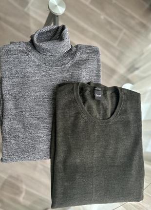 Светр hugo boss 100% virgin wool, xl