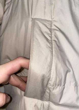 Молочний пуховик пальто еко пух молочна довга куртка пуффер massimo dutti молочный пуховик стёганое пальто6 фото