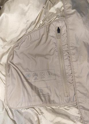 Молочний пуховик пальто еко пух молочна довга куртка пуффер massimo dutti молочный пуховик стёганое пальто2 фото