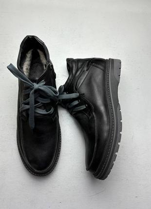 Ботинки кожаные зимние