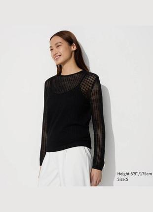 Вязаный кружевной свитер uniqlo