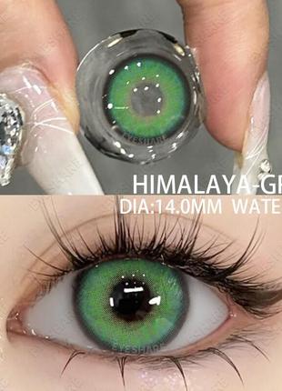 Кольорові контактні лінзи зелені з контeйнeром без діоптрій9 фото